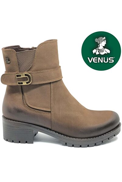 Venüs Dpoons Genuine Leather Non-Slip Sole Orthopedic Women's Boots Vi̇zon