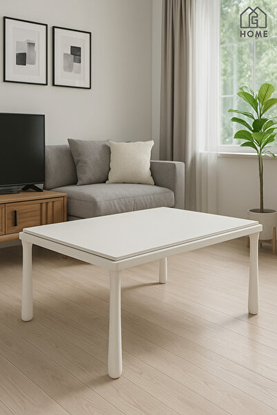 CG HOME Alvin Orta Sehpa Bohem Sehpa Ahşap Lake Boya