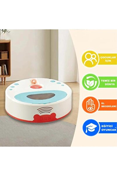 Tıfıl Toys Sweeper Pilli Oyuncak Robot Süpürge