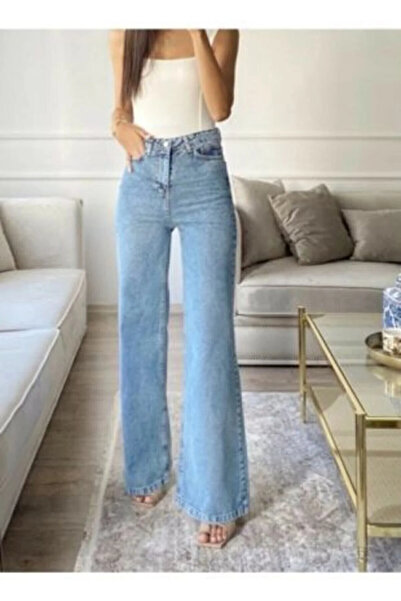 kleshus Ченр Мія Жіночі джинси з високою талією, джинси-палаццо, джинси з ела...