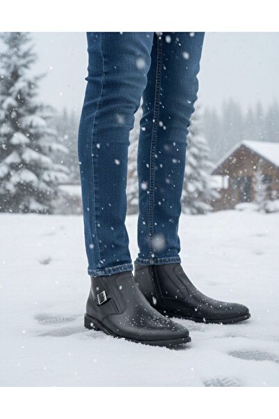 Budaks Men's Genuine Leather Classic Boots Non-Slip Sole Zippered 1213