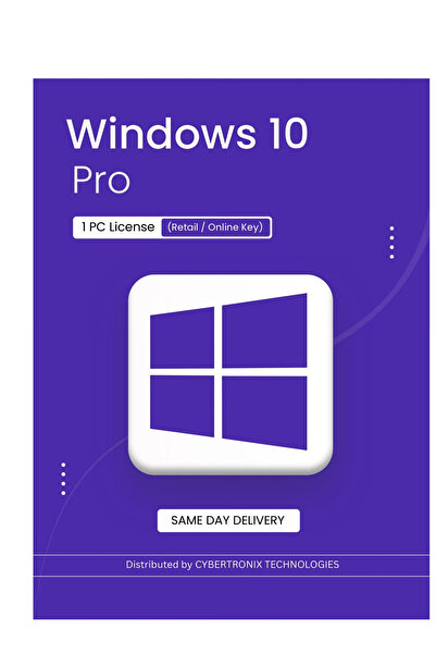 MICROSOFT Windows 10 Pro | 1 PC License (Retail / Online Key) | Digital License | SAME DAY DELIVERY