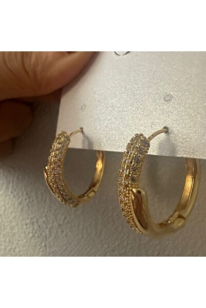 stainless steell Selora Zirkon Taşlı kararmaz Çelik Özel Tasarım küpe çift taraflı