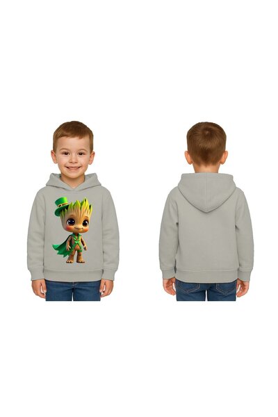 SEDİRLİ Unisex Groot cu imprimeu Copii Swae tricou cu glugă 3 fire cu borduri