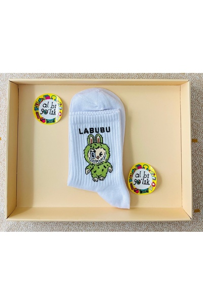 AL Bİ 90LIK Labubu Cartoon Themed College Socks 37-43