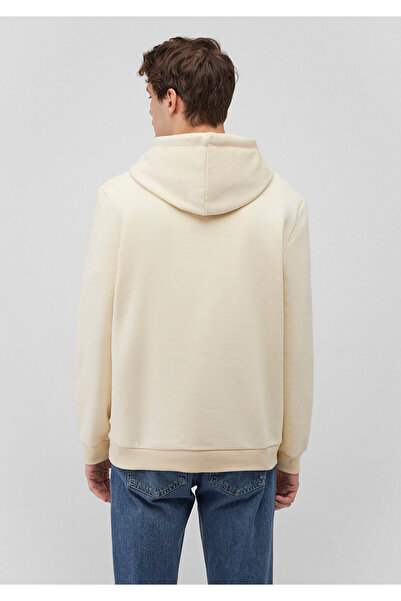 Mavi Logo Printed Hooded Beige Sweatshirt 0610941