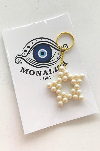 monalisatoka İncili Yıldız Anahtarlık 1 Adet Toplu Olarak Sipariş Alınır