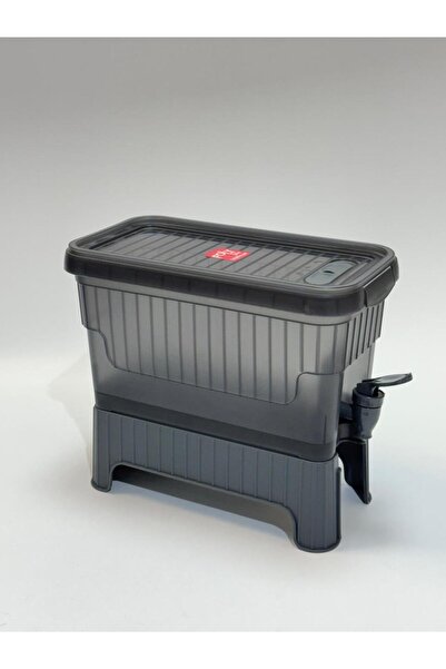 Living Gray and black water box with a stand and tap , 4.5 liters