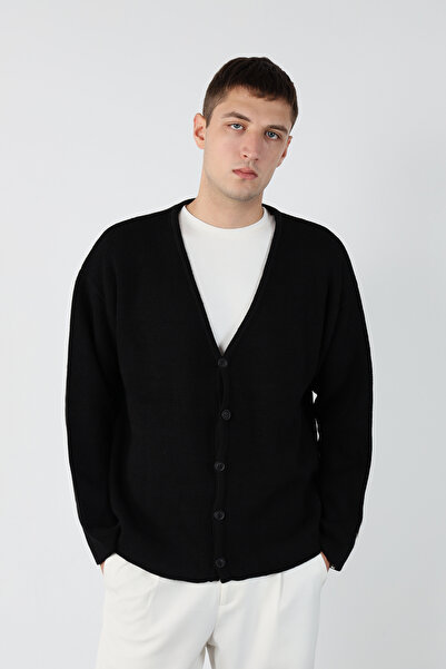 Mesfeno Oversize Buttoned Knitwear Cardigan