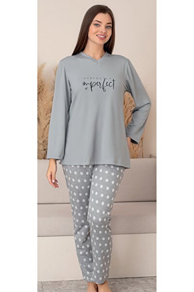 LİMİSSİ Jacquard V-Neck Pajama Set 26603