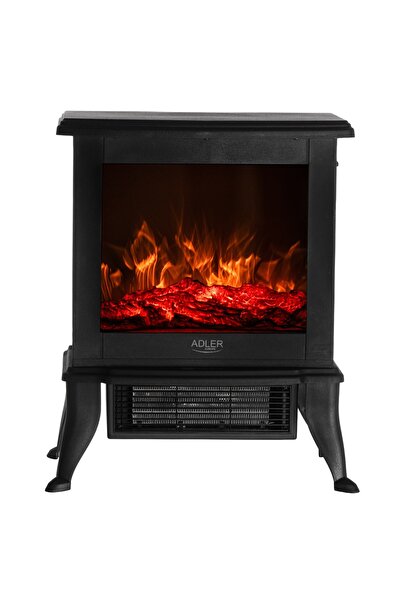 adler Adler electric fireplace, 1800W, tempered glass, ceramic, 3D flame effect, 2-year warranty