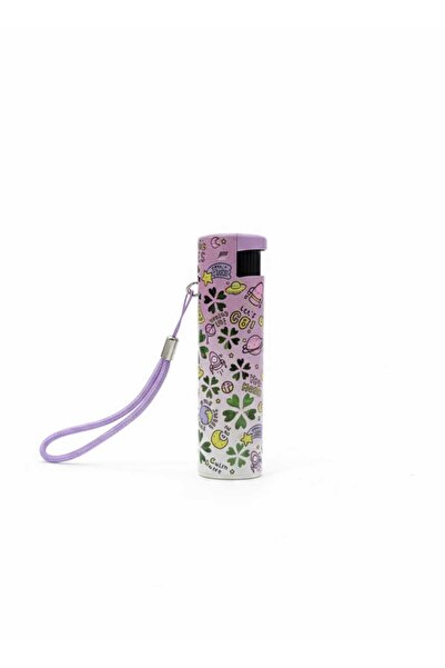 Markasız ucuz Çiçekli Işıklı Kadınlara Özel Metal Jet Turbo Hediyelik Çakmak