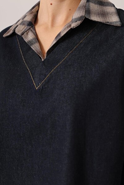 cemo Women's Denim Two-Piece Set V-Neck Denim Vest and High Waist Wide Leg Pants Jeans Set