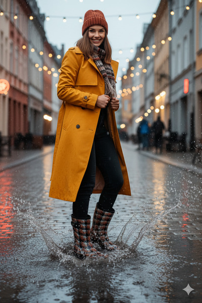 Deniz Terlik Жіночі водонепроникні нековзні підошви гумові півчоботи | Чоботи |