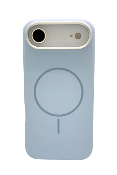 Paladyum Case غطاء سيليكون ناعم باللون الأزرق الفاتح متوافق مع هاتف iPhone 17...