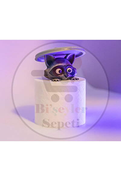 Bi'şeyler Sepeti Raccoon Toilet Paper Stand