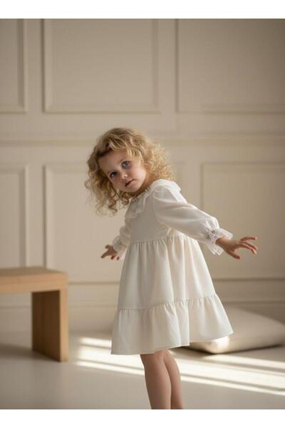 Zuzu White Ecru Baby Girl Dress