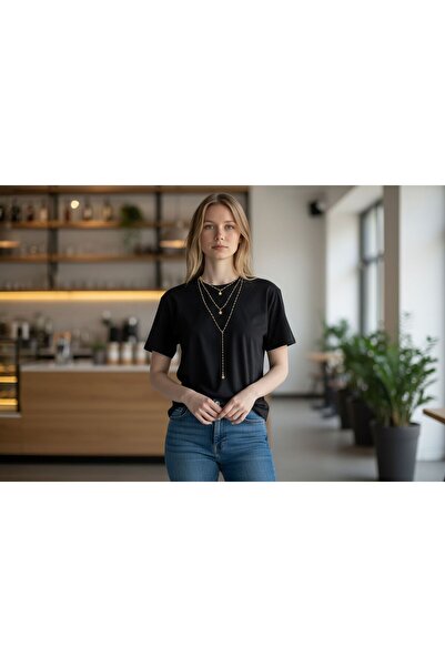 derokas Stainless Steel Trend Exquisite Stylish Design Women Charm Necklace