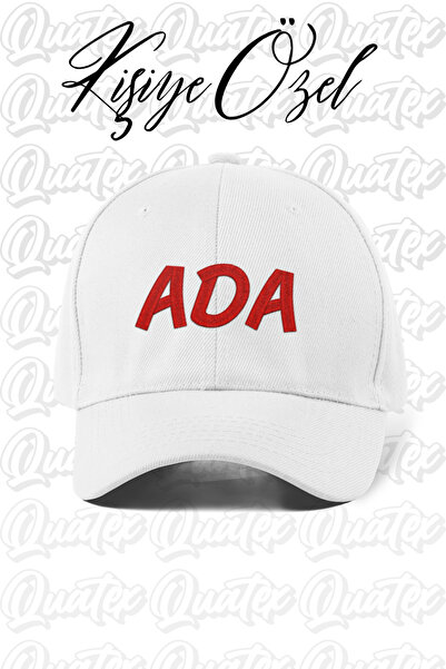 QUATEX [İSTEDİĞİNİZ İSMİ NAKIŞLA YAZIYORUZ] - Kişiye Özel Şapka - Beyaz %100 ...