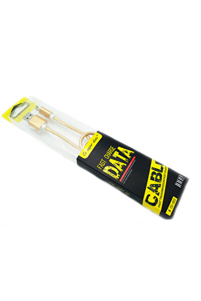 MRG Cablu Date si Incarcare L-CD-003, Micro USB, Cablu Panza, Gold