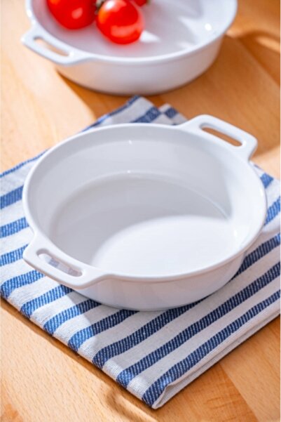 ACAR Porselen Kulplu Yuvarlak Kase-14,5 Cm TKEBT BEYAZ