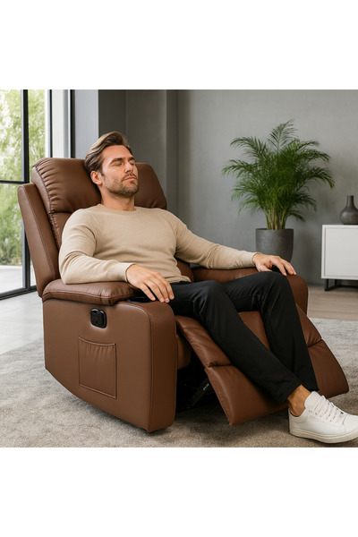 JollyMag Comfortable sofa-type armchair, brown -leather, JollyMag, SOF01BR