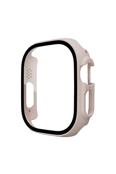 NewFace Msa Apple Watch Ultra 49mm Compatible Desert Glass Case Screen Protector - Metallic Gold