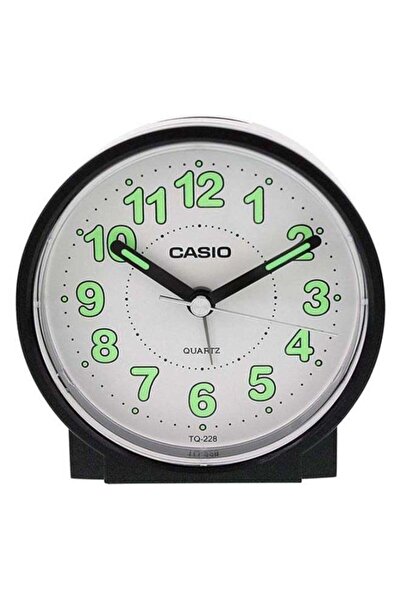 Casio Desk Analog Alarm Clock Black/White