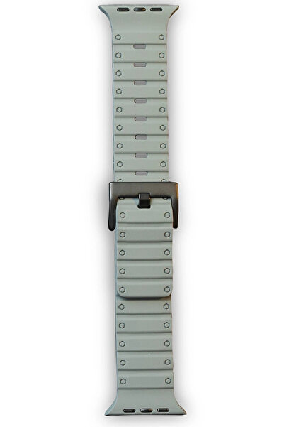 NewFace سوار سيليكون مغناطيسي من SPTRNS لساعة أبل مقاس 42 ملم (173806) - رمادي