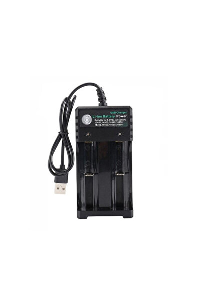 MRG Incarcator dublu USB pt acumulator 18650, 4.2V 1000mA