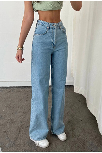 kleshus Çnr Miya Women's High Waist Wide Leg Wide Leg Loose Comfort Stretch F...