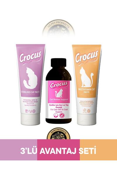 Crocus Sterilised Kısırlaştırılmış Kedi Malt Macunu 100 gr – Tüy Yumağı Önley...