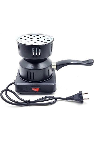 Generic مُشعل فحم كهربائي 600 واط - سخان فحم للشيشة، 220 فولت، أسود