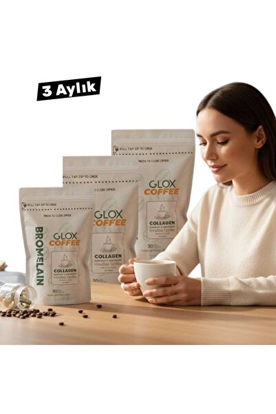 Glox Tea Glox Coffee Bromelain Ekstraktı Hindiba Coffe 90 Günlük