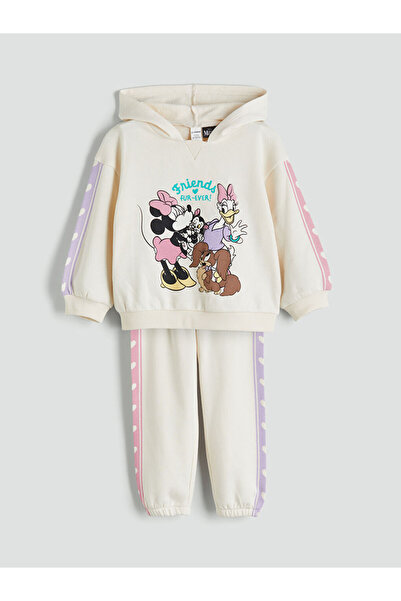 LC Waikiki Minnie Mouse Licensed Girls' Sweatshirt and Sweatpants