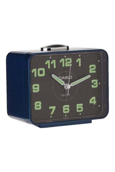 Casio Analog Table Alarm Clock Black/Blue 90x107x60mm