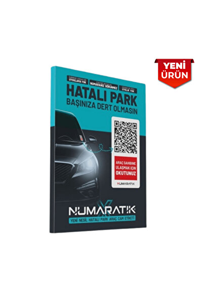 SMX Yeni Nesil Hatalı Park Araç Cam Etiketi, QR Code Hatalı Park Uyarı / İkaz...