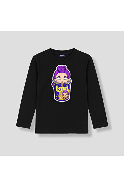 Kpop Demon Hunters Huntrix Rumi Long Sleeve Printed Girl T-Shirt (4-13 Years)