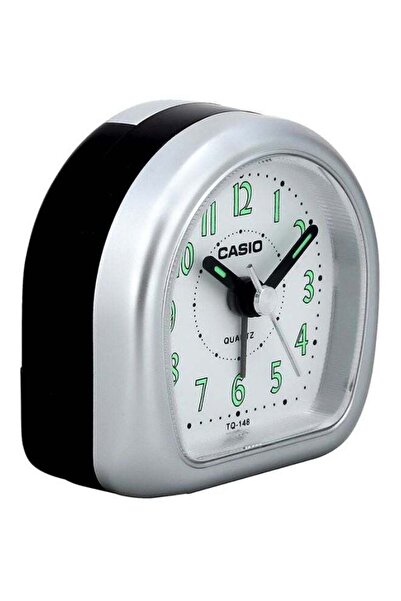 Casio Analog Alarm Clock White/Silver 5x5cm