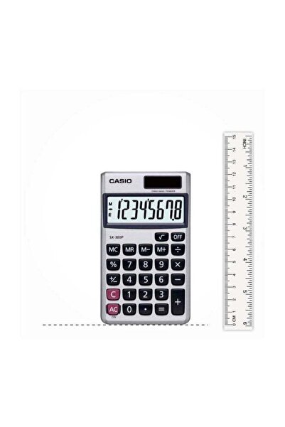 Casio آلة حاسبة أساسية من سلسلة فاليو، مكونة من 8 أرقام، باللونين الفضي/الأسود