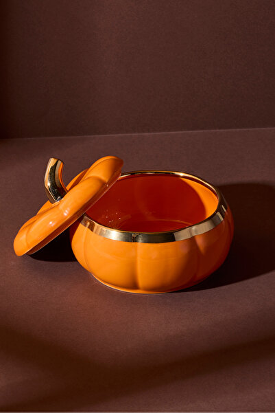 Perotti Balkabak Porcelain Storage Container with Lid 11.6X11.6X5 cm