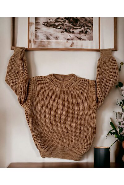 ESES BEBE Еластичний трикотажний светр з велосипедним коміром Oversize Unisex...