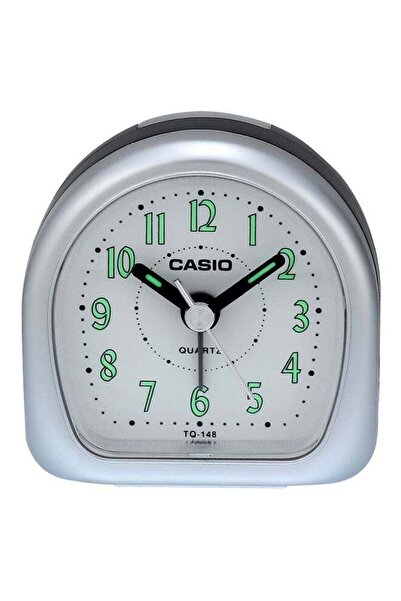 Casio Analog Alarm Clock White/Silver 5x5cm