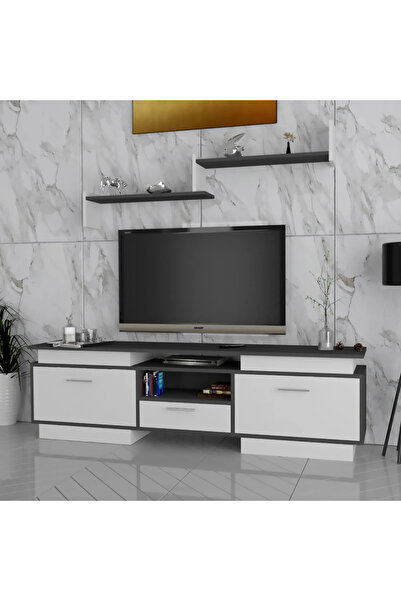 Stylish Home Classic white and gray TV stand - TV37