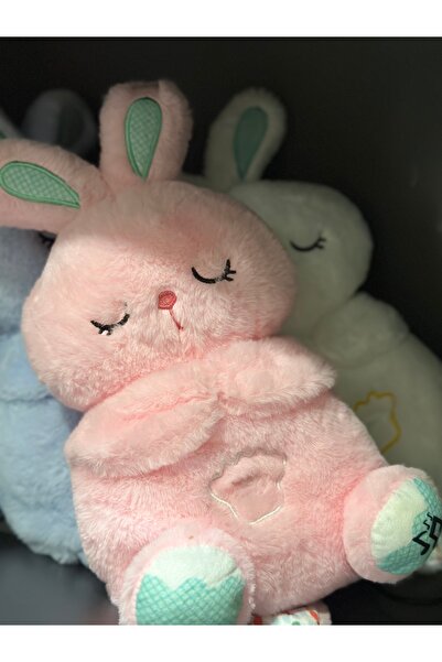 happystoretr Tavşan sevimli uyku arkadaşı nefes alan peluş oyuncak rahatlatıc...