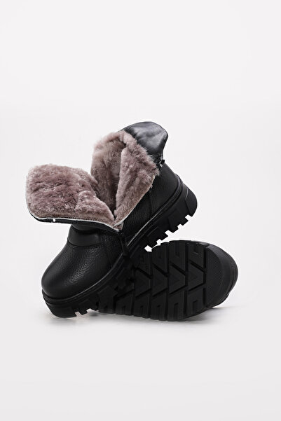 FAST STEP Genuine Leather Fur Unisex Classic Boots 770Kxa260Wx