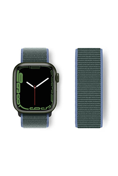 NewFace Sptrns Apple Watch 38mm Mesh Hook and Loop Band (174447) - Blue-Green
