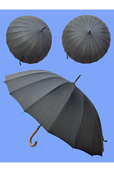 Rainwalker 24 Telli Ahşap Saplı Baston Model Ultra Sağlam Fiber Gövde Rüzgar ...