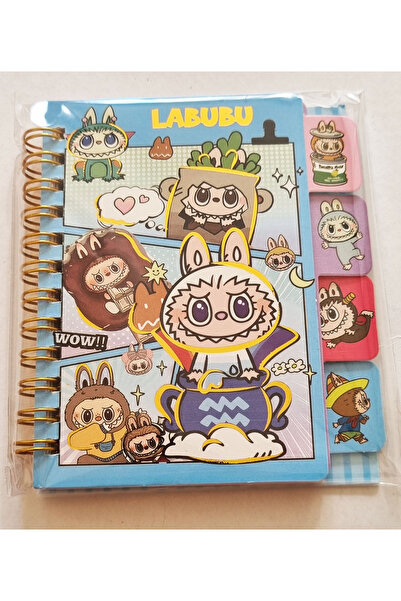 Modellino Spiral Bound Hardcover A6 Lubabu Checkered Notebook with Bookmark 1...