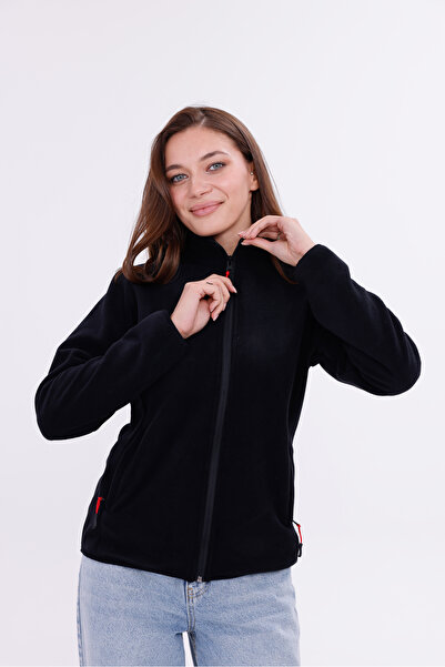 monox Jachetă din lână cu fermoar complet pentru femei slim fit